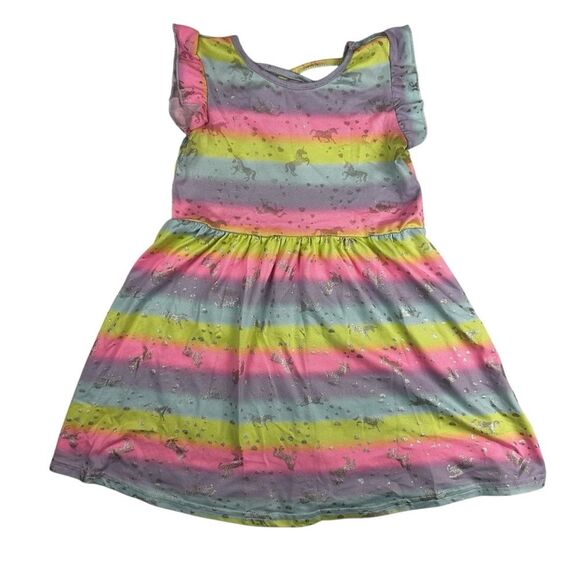 Freestyle Revolution Girls Sz 5 Unicorn Multicolor Pink Blue Sleeveless Dress - Picture 1 of 7